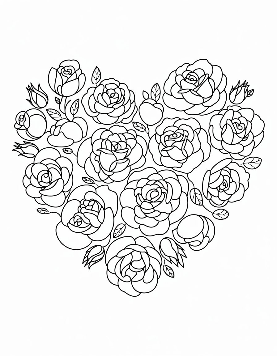 Valentine's Rose Heart